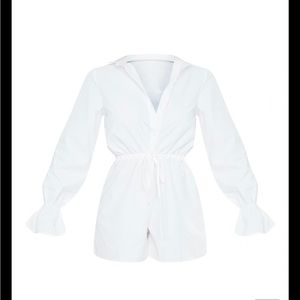 White long sleeve romper by PLT
